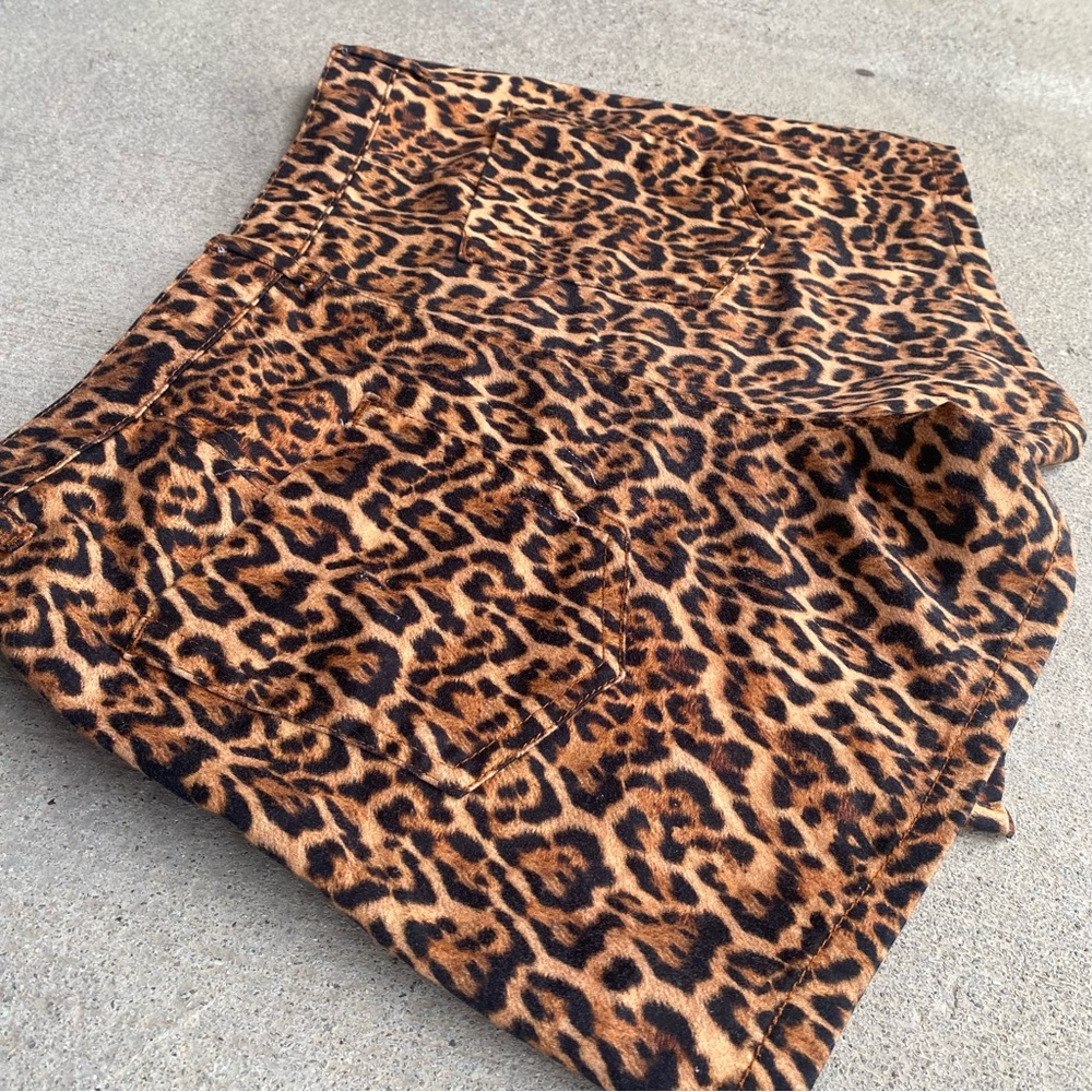 Zara Leopard Print Mini Skort Size Large - Picture 11 of 14